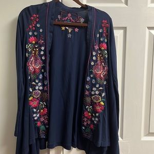 Jonny Was embroidered cotton sweater